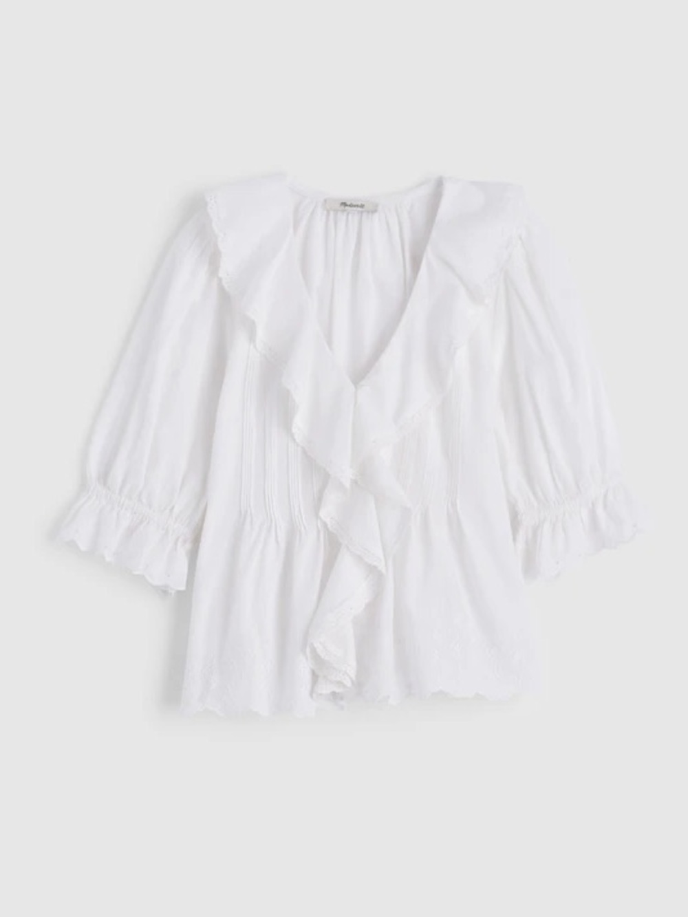 Madewell The Blaire Top in White Small - Picture 6 of 6